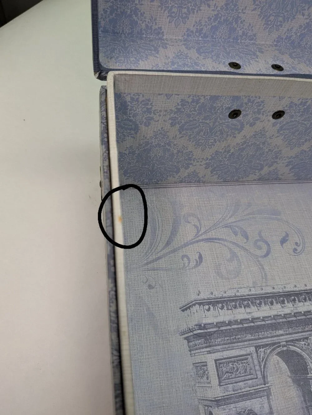 Punch Studio Paris France Suitcase Decor Box Metal Hardware Cottagecore